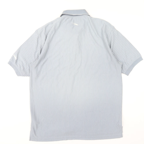 Donnay Men's Blue XL Striped Golf Polo Shirt