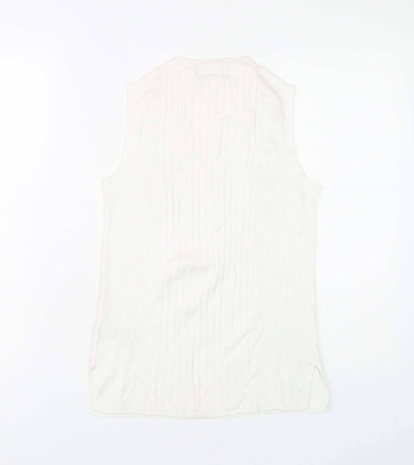 Marks and Spencer Women's White Sleeveless Top, M