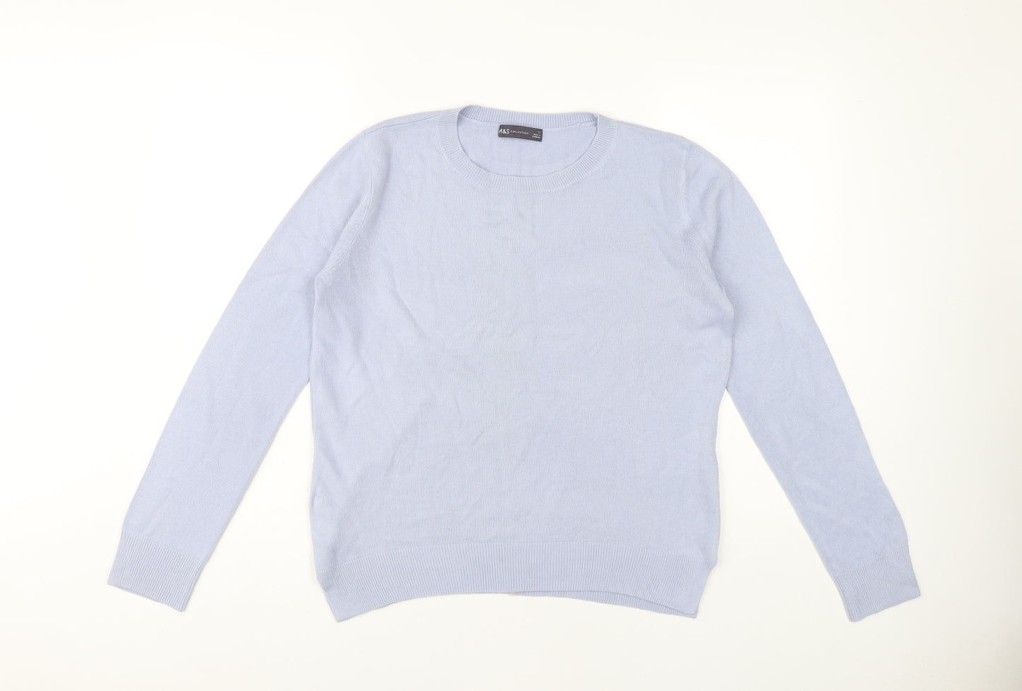 Marks and Spencer Women's Blue Pullover Jumper, Size 12