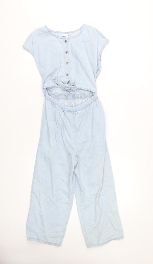Next Girls Blue Jumpsuit, 9 Years, Casual Style, Elastic Waist