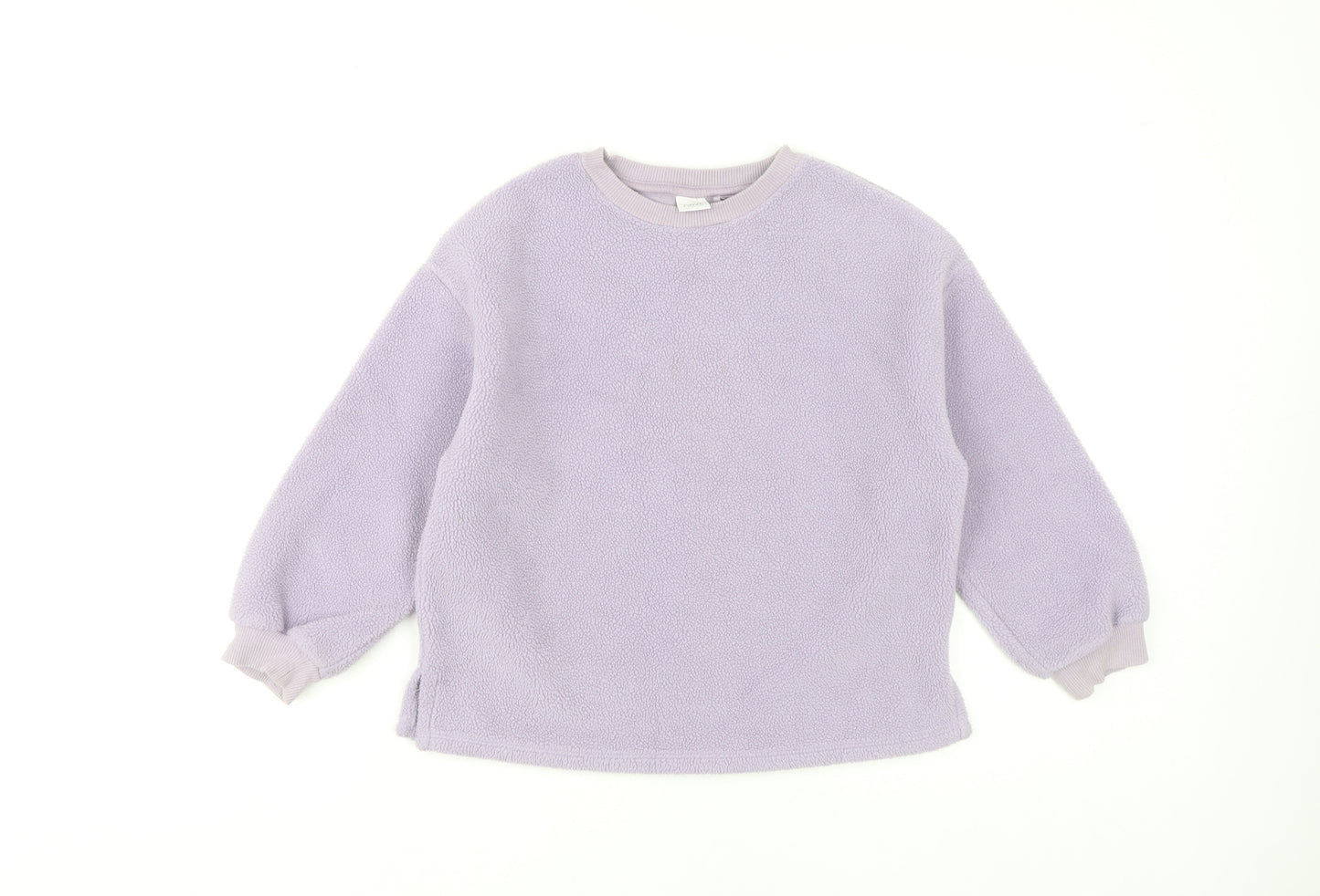 Next Girls Purple Fleece Pullover Sweatshirt, Size 8 Years