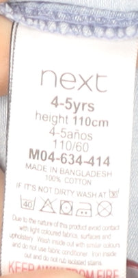 Next Girls Blue A-Line Dress 4-5 Years, Sleeveless Summer Outfit