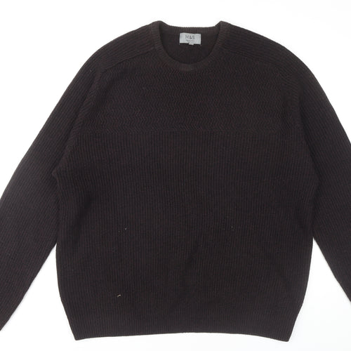 M&S Men's Black XL Pullover Jumper