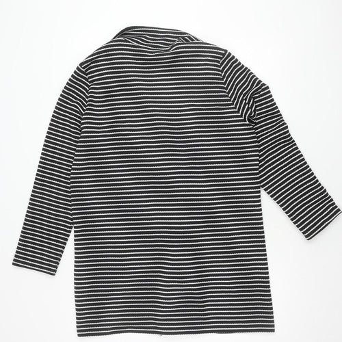 Wallis Women's Black Striped Blazer, Size 12, Classic Style