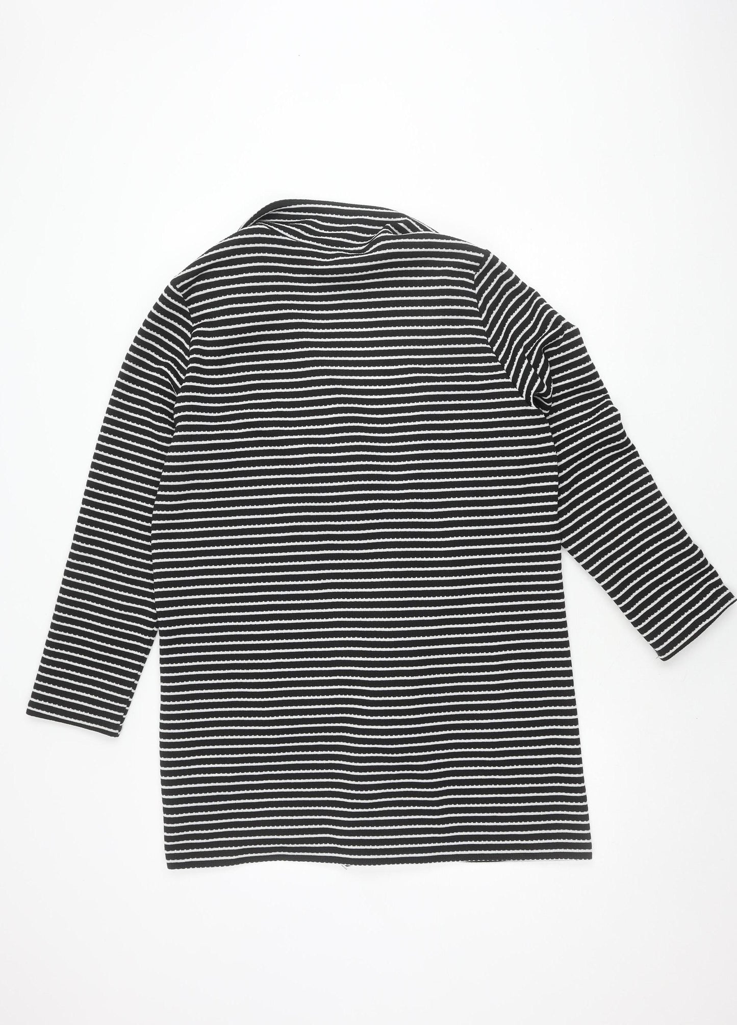 Wallis Women's Black Striped Blazer, Size 12, Classic Style