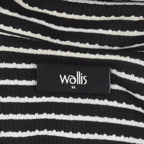 Wallis Women's Black Striped Blazer, Size 12, Classic Style