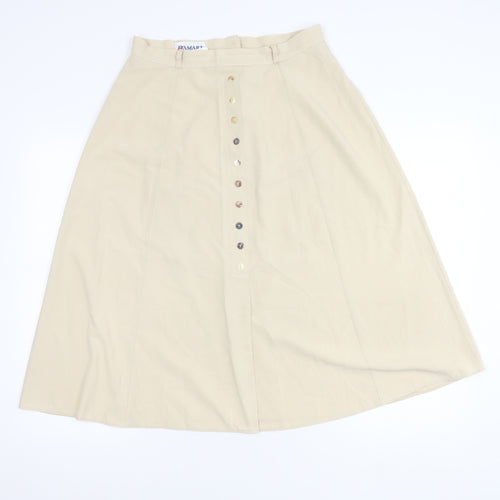 Damart Women's Beige A-Line Midi Skirt Size 14