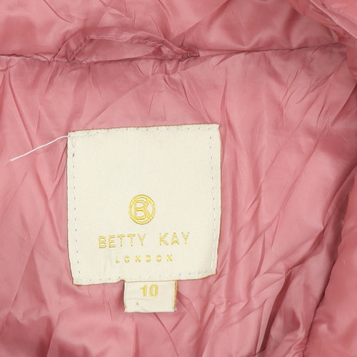 Betty Kay Women's Pink Puffer Jacket, Size 10, Winter Casual