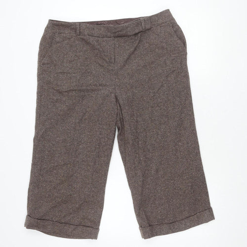 Wallis Women's Brown Cropped Trousers Size 18