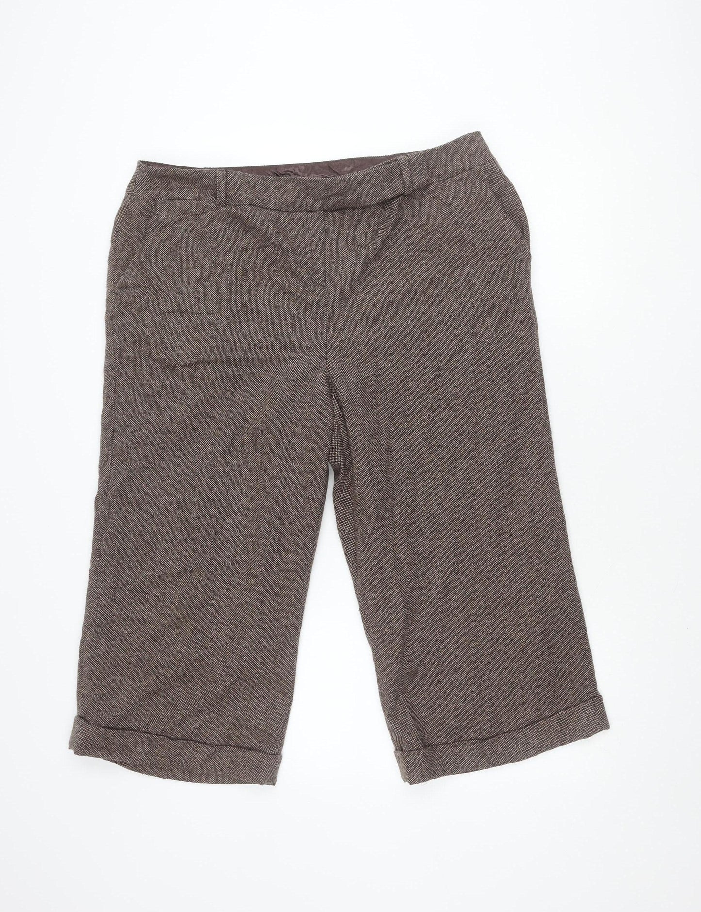 Wallis Women's Brown Cropped Trousers Size 18