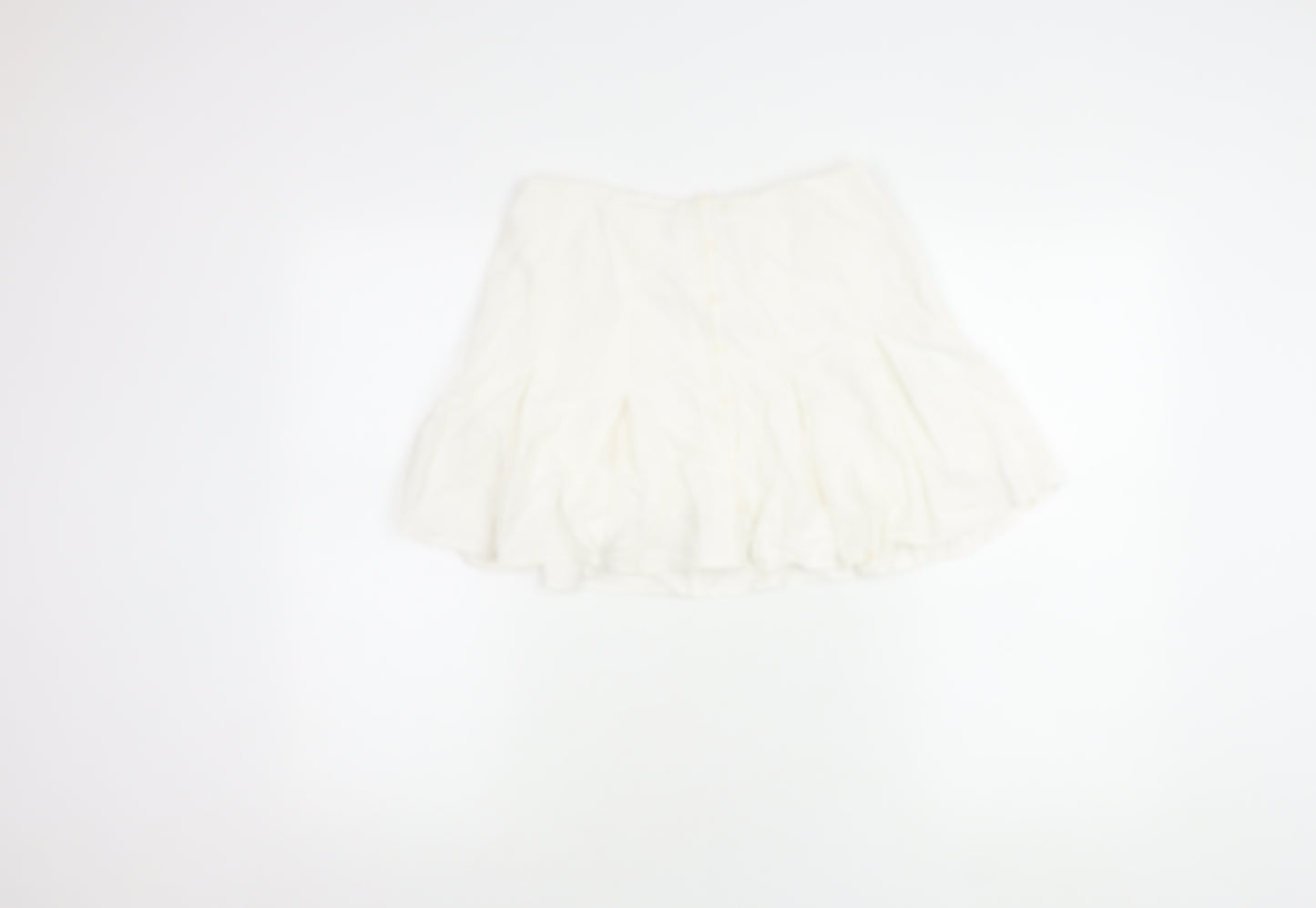 Stradivarius Women's Ivory Flare Skirt M