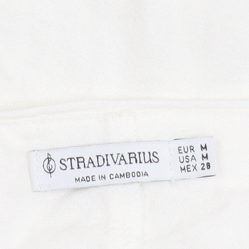 Stradivarius Women's Ivory Flare Skirt M