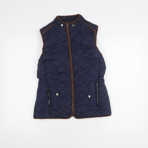 Jack In The Bag Women's Blue Quilted Waistcoat Size 10