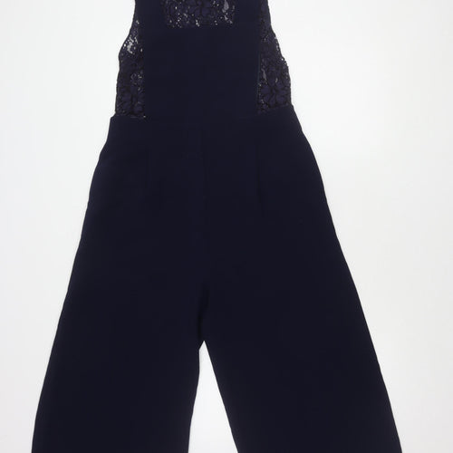 Jaspal Women's Blue Lace Jumpsuit M Formal Evening