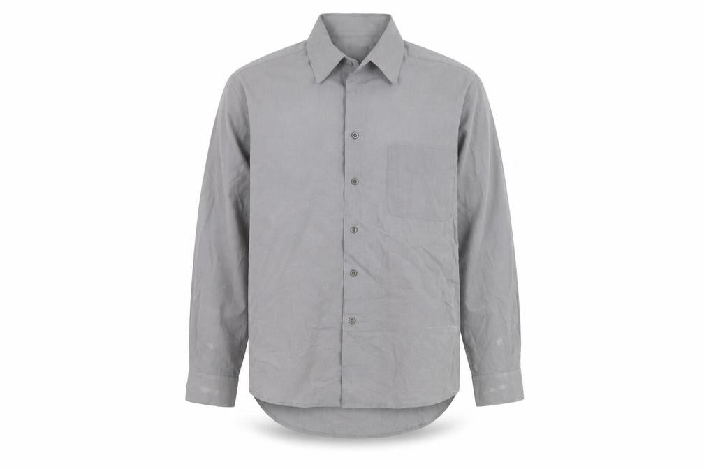 Front view of J. Cavelli Men's Grey Long Sleeve Button-Up Shirt M