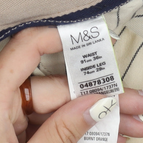 Marks and Spencer Men's Brown Chinos 36W 29L