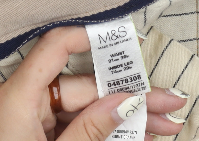 Marks and Spencer Men's Brown Chinos 36W 29L