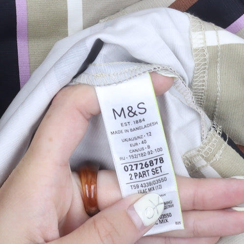 Marks and Spencer Multicoloured Striped Size 12 Set