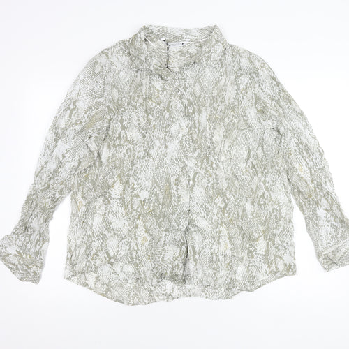 Zara Women's Multicoloured Animal Print Shirt