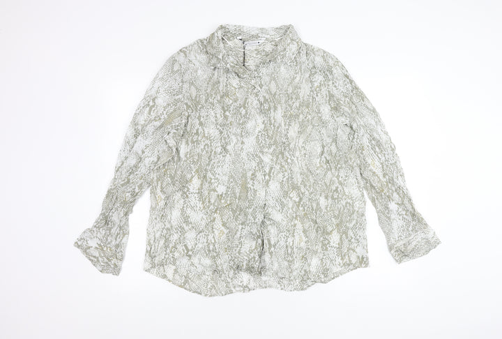 Zara Women's Multicoloured Animal Print Shirt