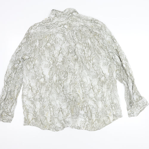 Zara Women's Multicoloured Animal Print Shirt