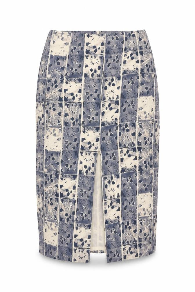 Front view of Platinum Women's Multicoloured Geometric Skirt, size 18