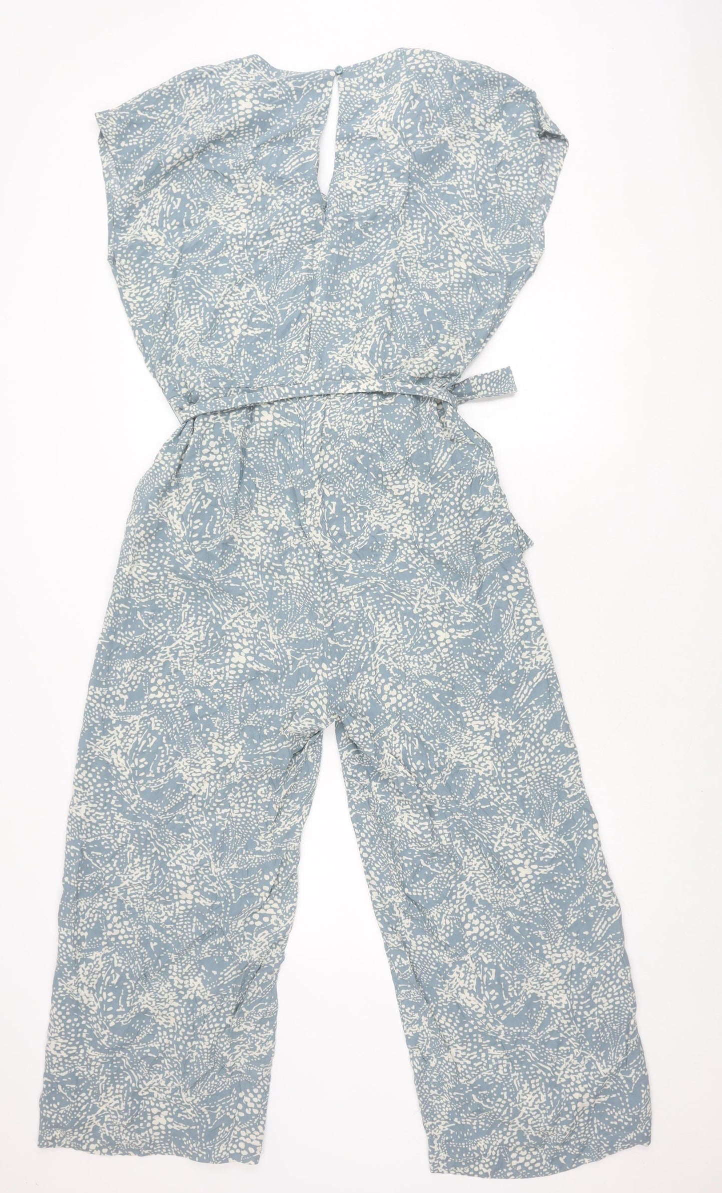 b.young Blue Women’s Jumpsuit UK 10 Geo Wide-Leg