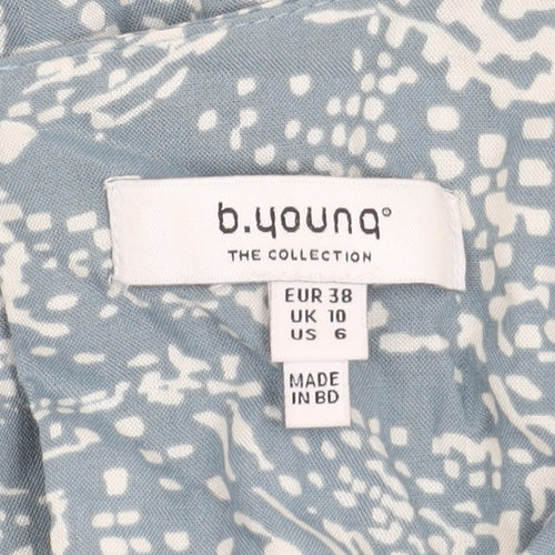 b.young Blue Women’s Jumpsuit UK 10 Geo Wide-Leg