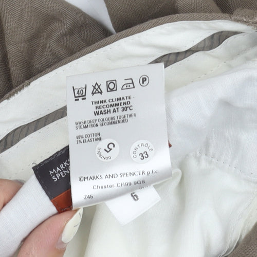 Marks and Spencer Men's Brown Trousers, L, Comfortable
