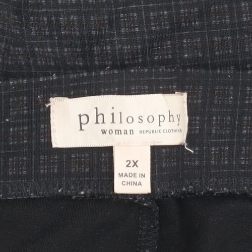 Philosophy Woman Black Check Trousers 2XL