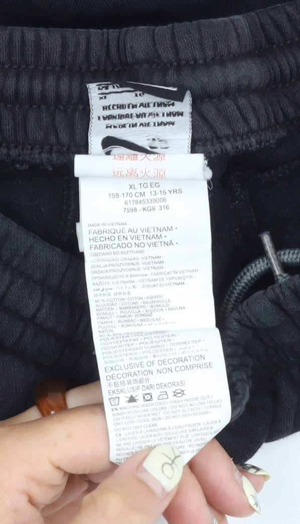 Nike Boys Black Jogger Trousers XL Activewear