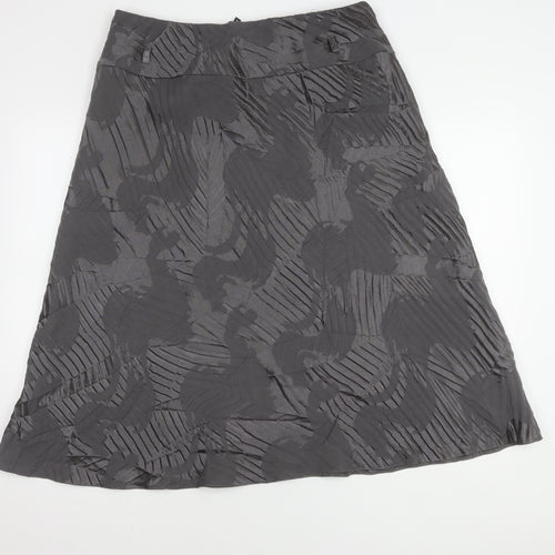 David Emanuel Women's Grey A-Line Midi Skirt Size 16