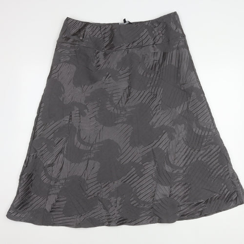David Emanuel Women's Grey A-Line Midi Skirt Size 16