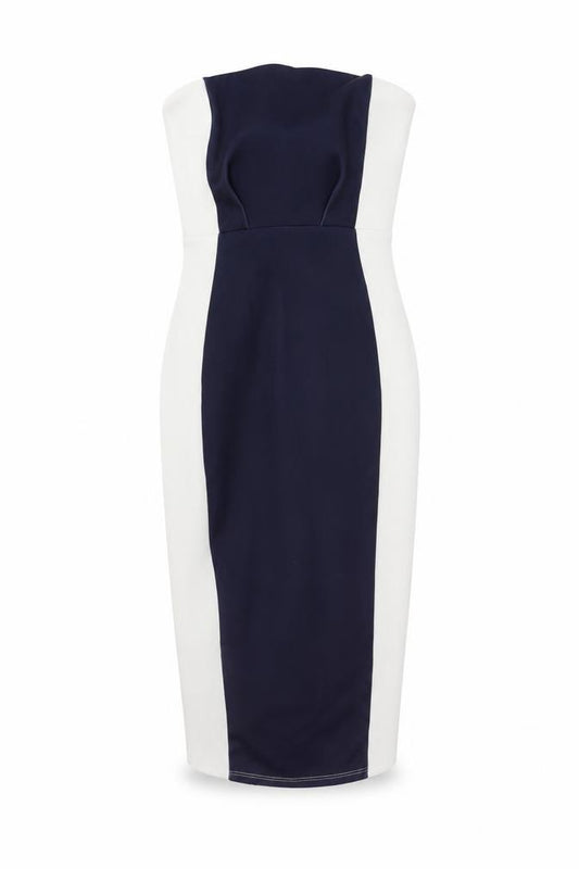 Front view of ASOS Women's Multicoloured Colourblock Dress, size 10
