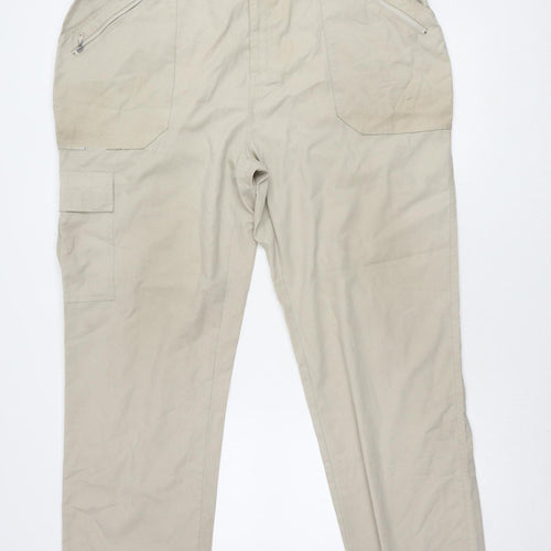 Cotton Traders Beige Cargo Trousers UK Size 14 Unisex