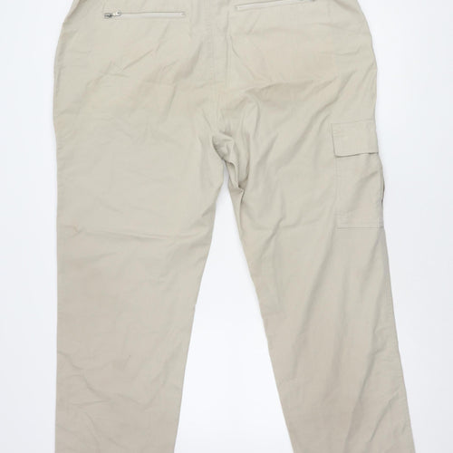Cotton Traders Beige Cargo Trousers UK Size 14 Unisex