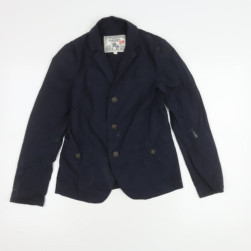 Player N. Unisex Blue Cotton Blazer S