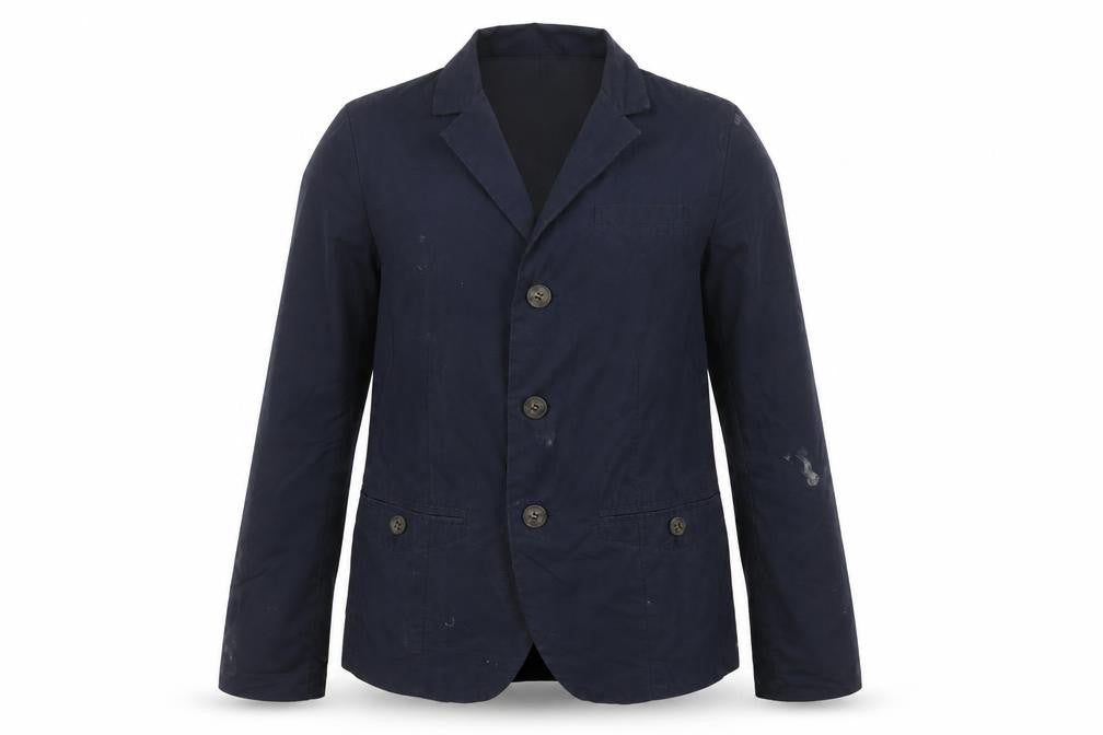 Front view of Player N. unisex blue cotton blazer s