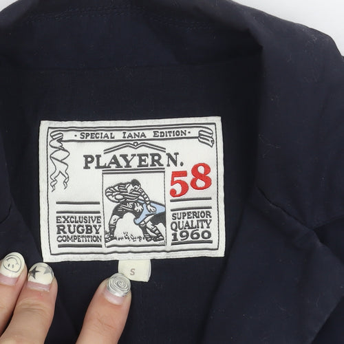 Player N. Unisex Blue Cotton Blazer S