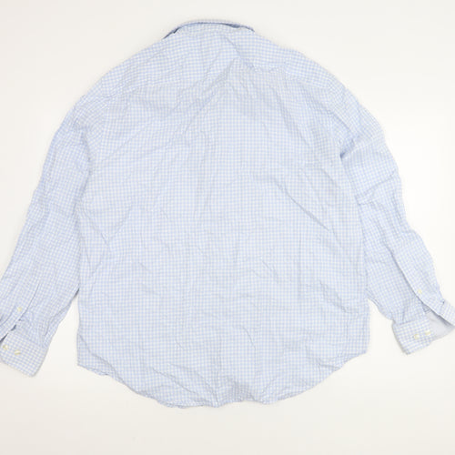 Jaeger Men's Blue Slim Fit Check Shirt 17.5