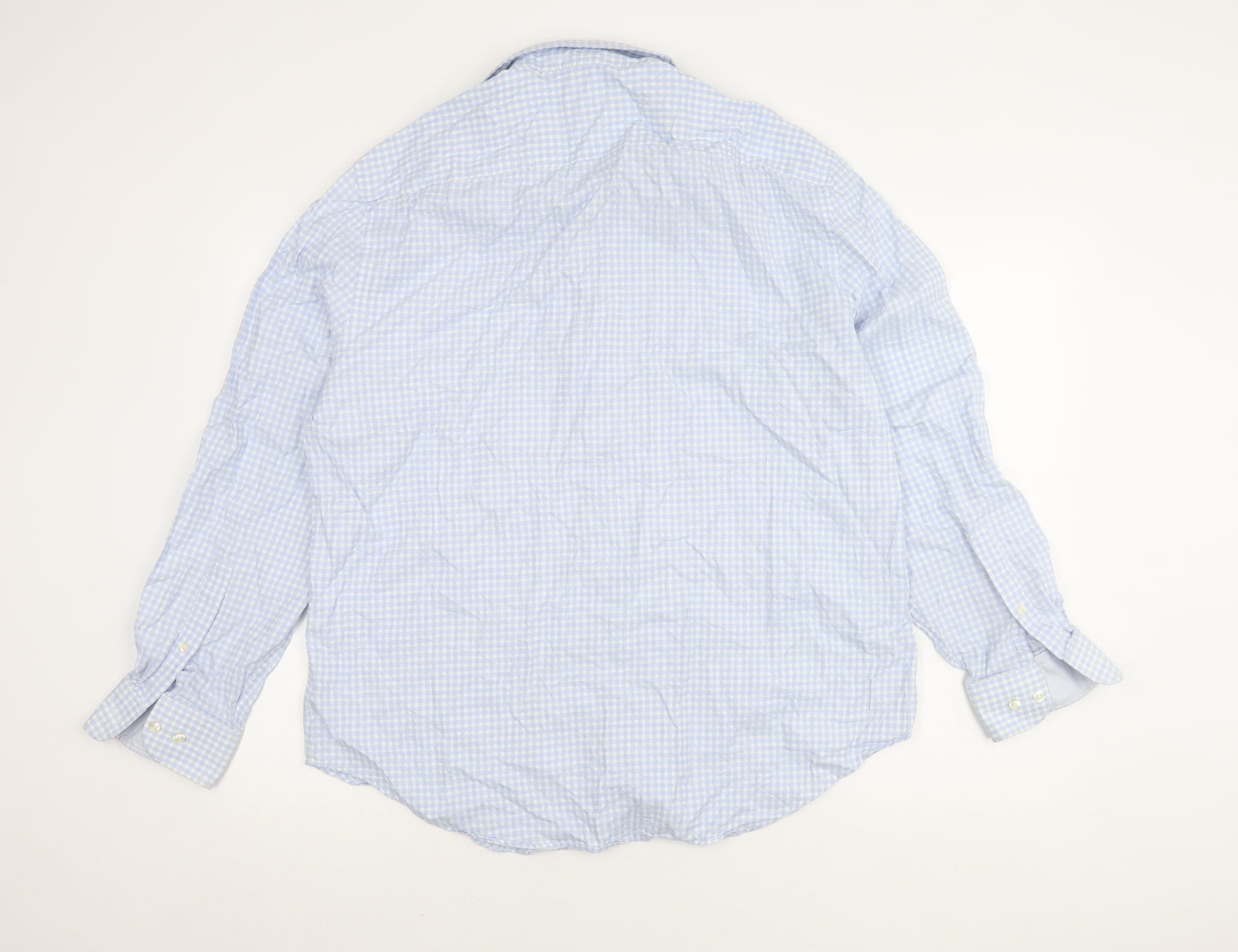 Jaeger Men's Blue Slim Fit Check Shirt 17.5