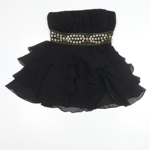 Love Label Black Strapless Party Dress - Size 12
