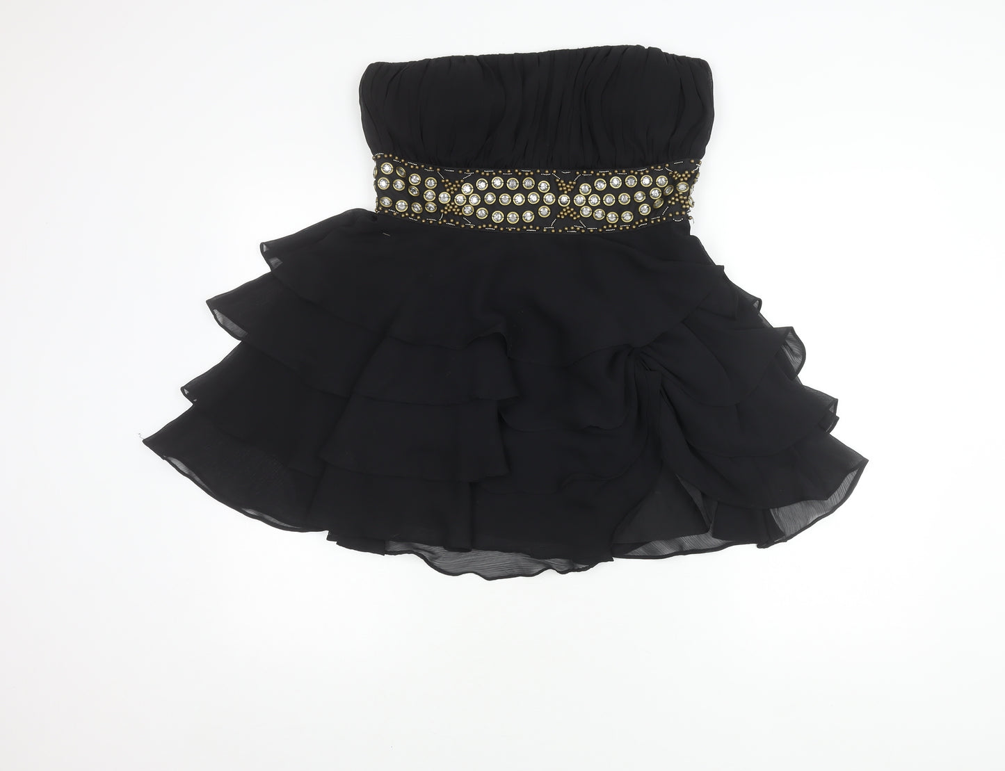 Love Label Black Strapless Party Dress - Size 12