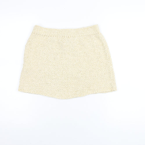 H&M Women's Beige Mini Skirt S
