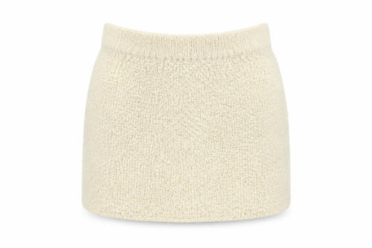 Front view of H&M Women's Beige Mini Skirt S