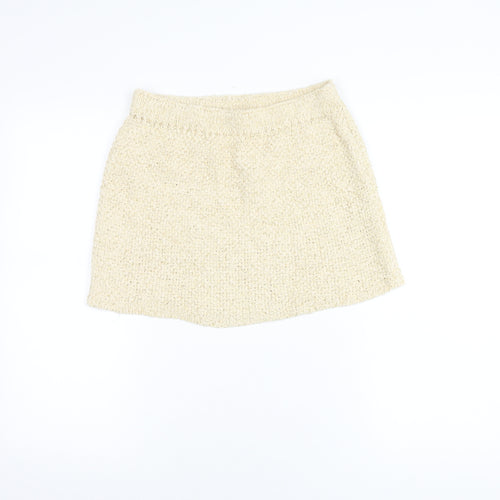 H&M Women's Beige Mini Skirt S