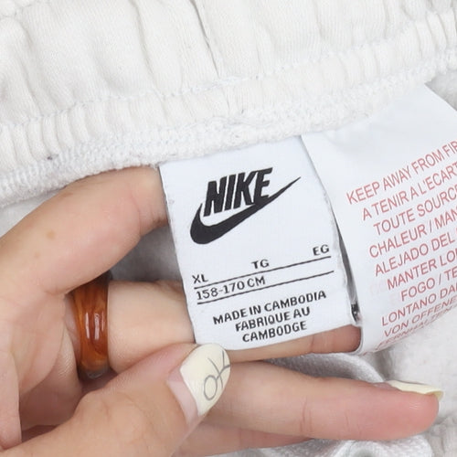 Nike Boys White XL Track Pants for Activewear