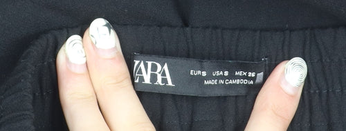 Zara Women's Black Trousers Size S Straight Leg