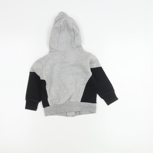 Firetrap Boys Grey Jacket, 12-18 Months, Logo Hoodie, Zip