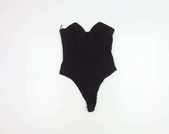 Zara Women's Black Strapless Sweetheart Bodysuit M